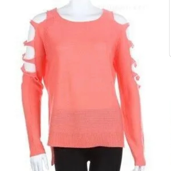 Cold shoulder knitted sweater  top - Picture 1 of 12